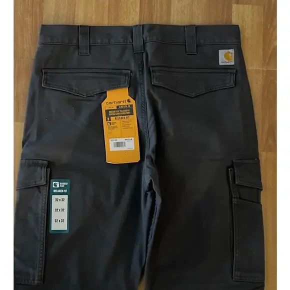 NEW CARHARTT Men's Rugged Flex Relaxed Fit Canvas Cargo Work Pant 32 32 - Picture 4 of 10